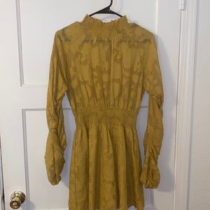 MUSTARD YELLOW LACE DRESS
